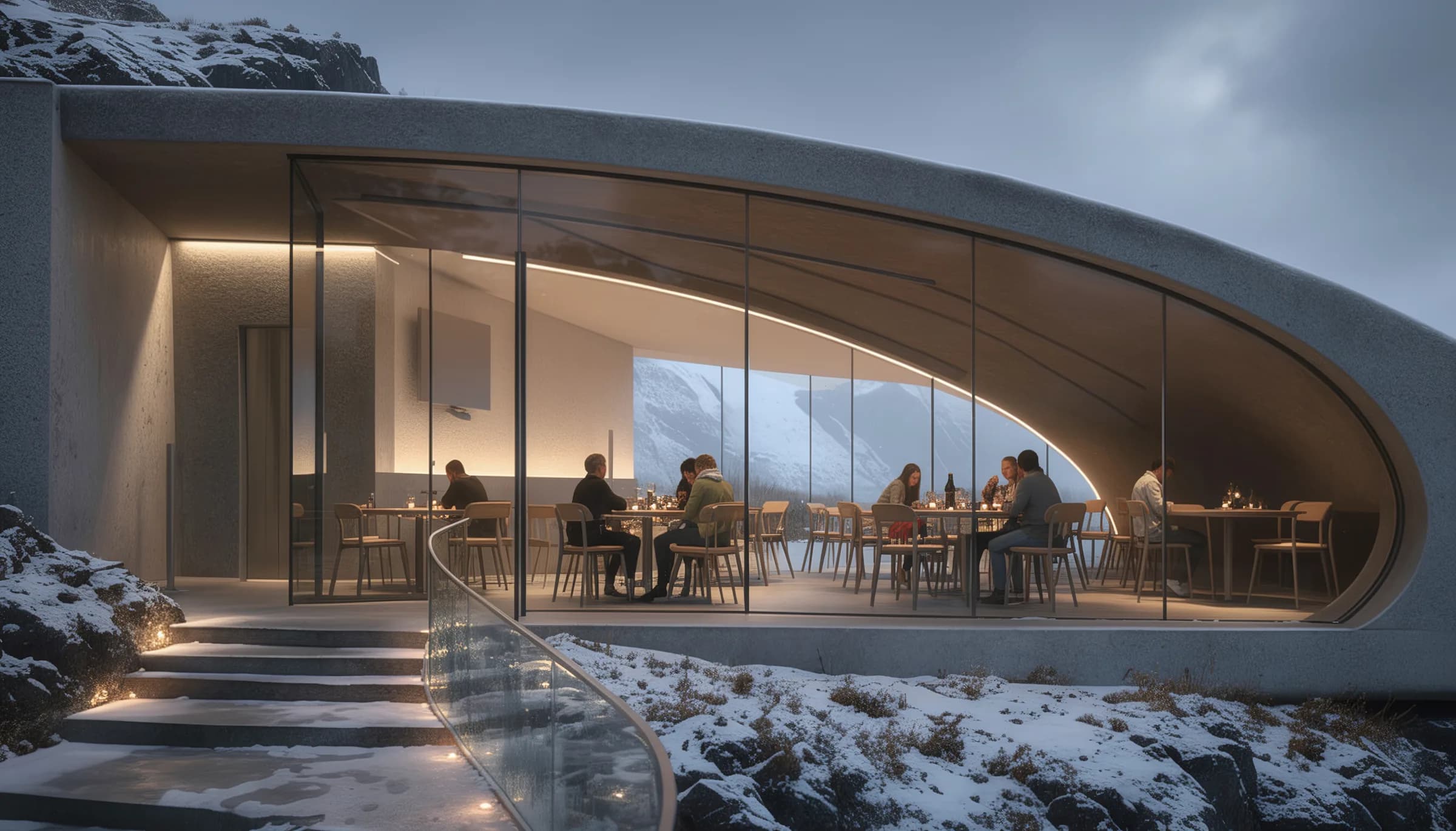 North Bistro — vistas panorámicas al fiordo