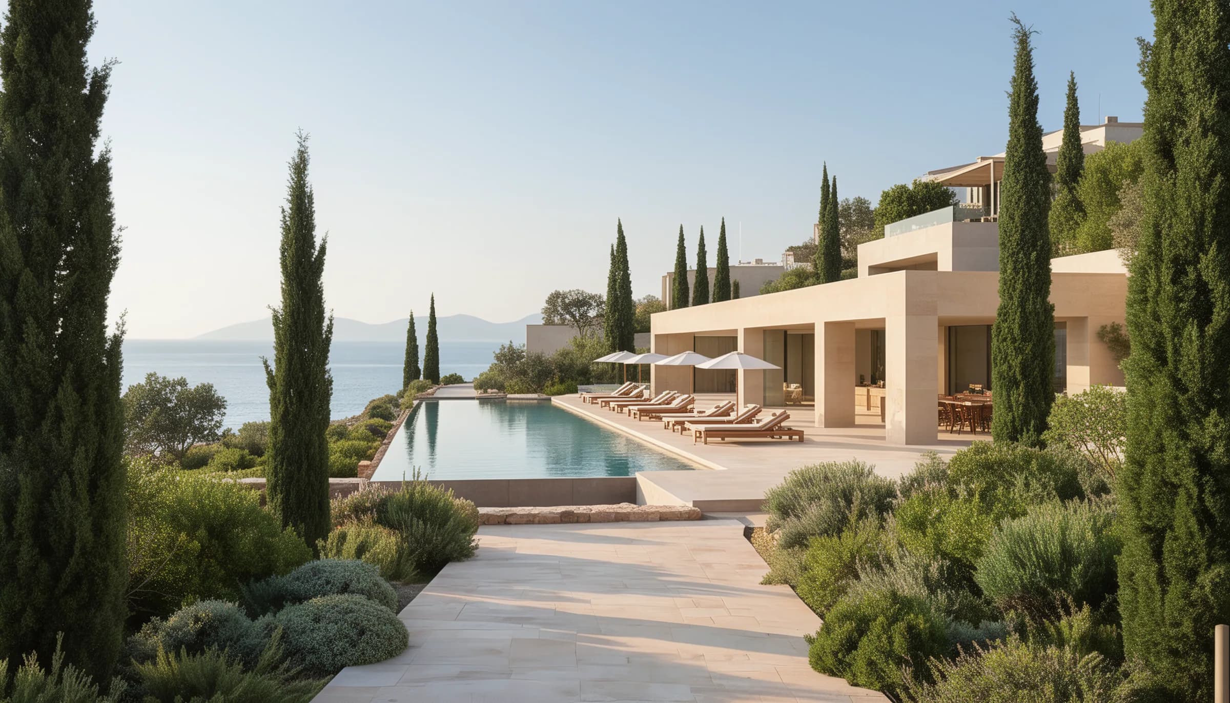 Resort Aegeo — panorámica del Egeo