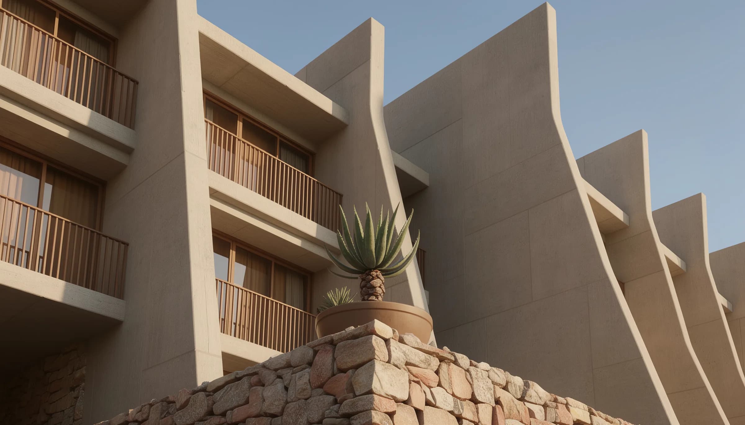 Resort Wadi — patio nocturno