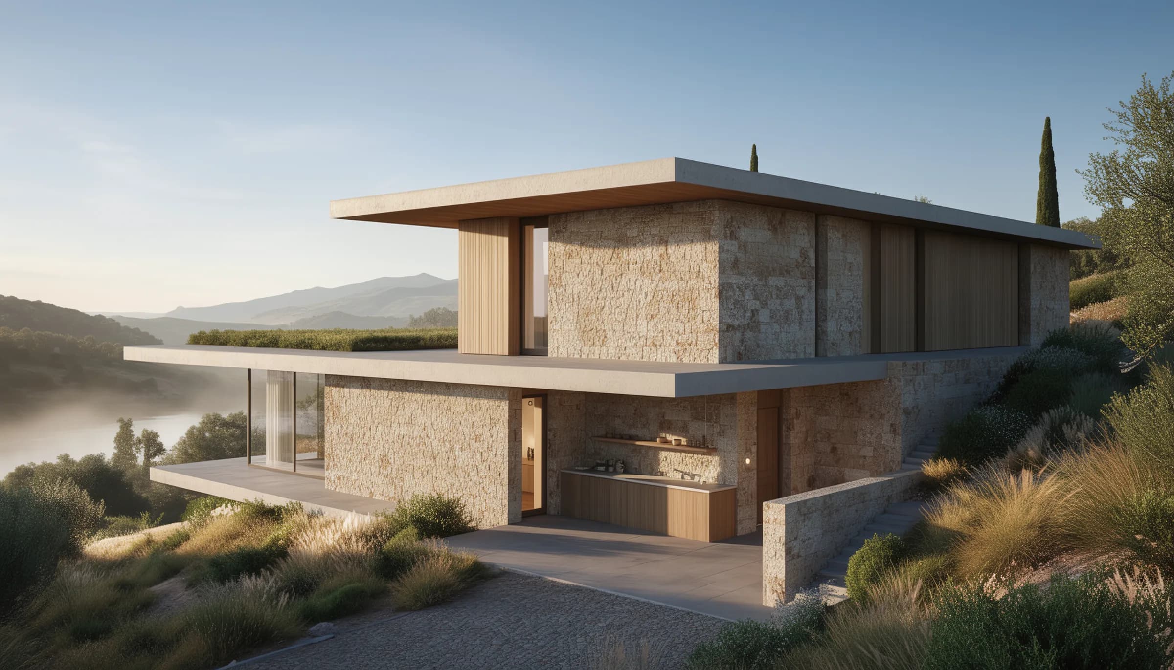 Villa Cipresso — acceso principal