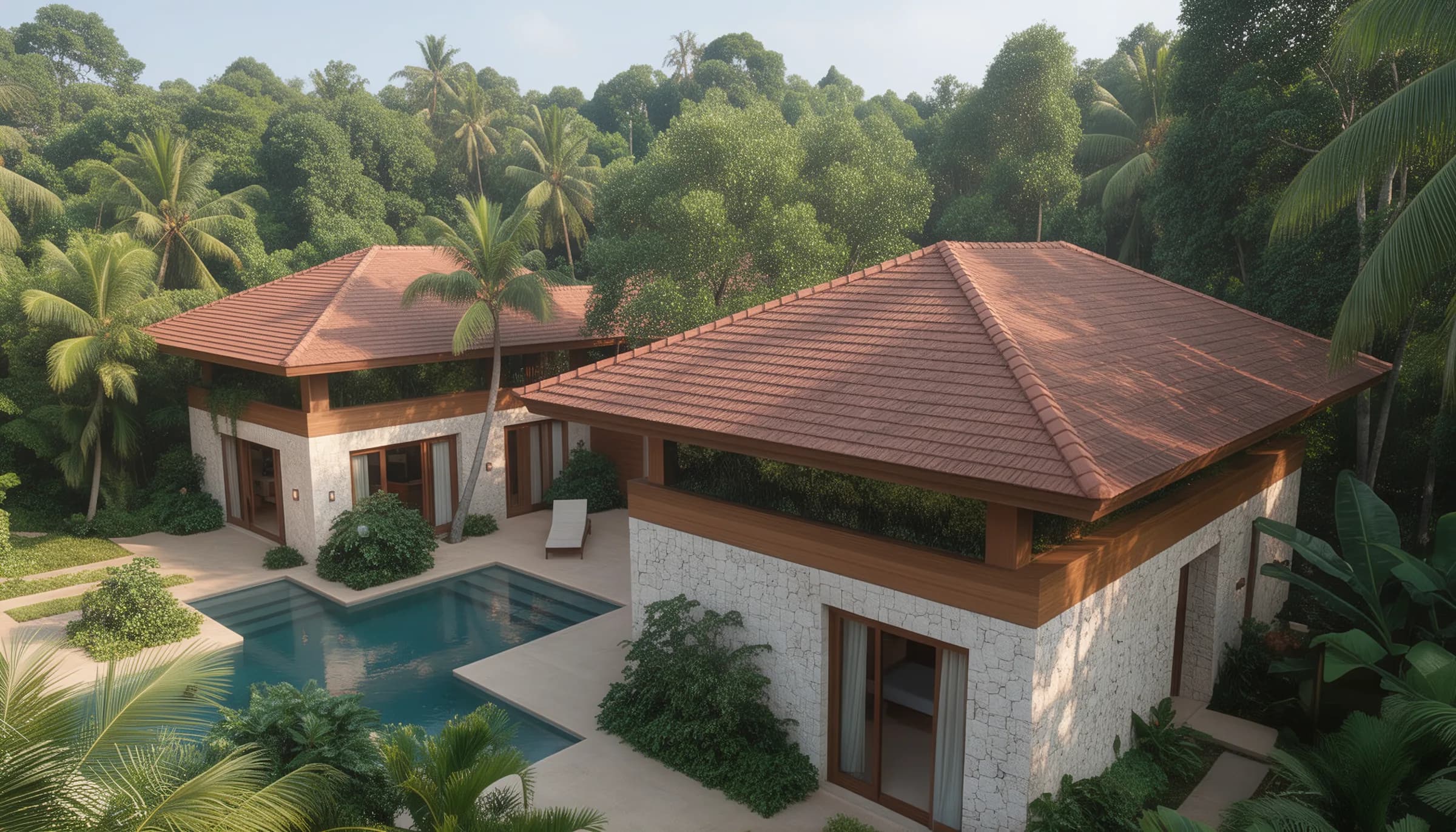 Villa Palapa — dormitorio con jardín