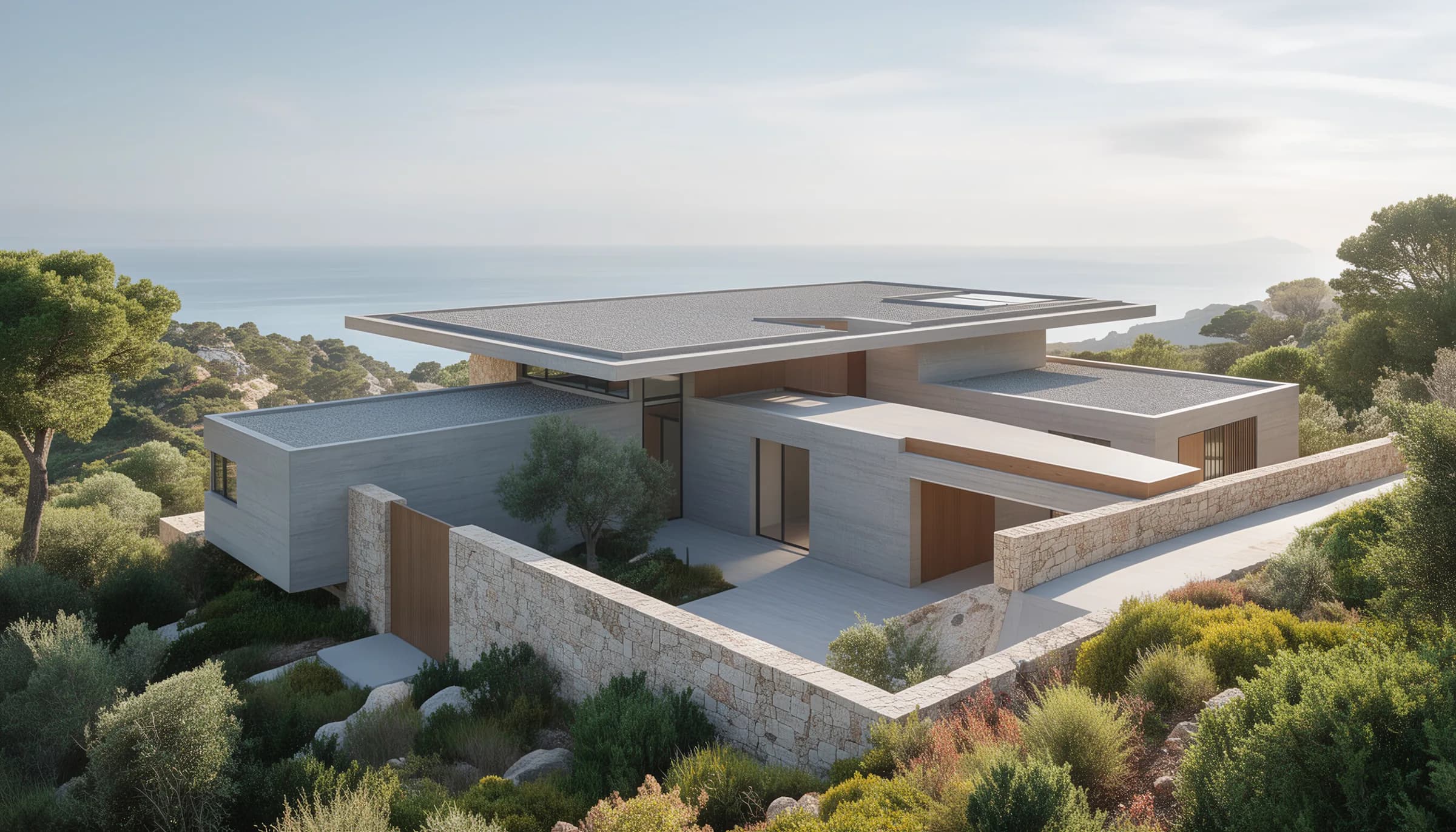 Villa Petra — volúmenes en ménsula