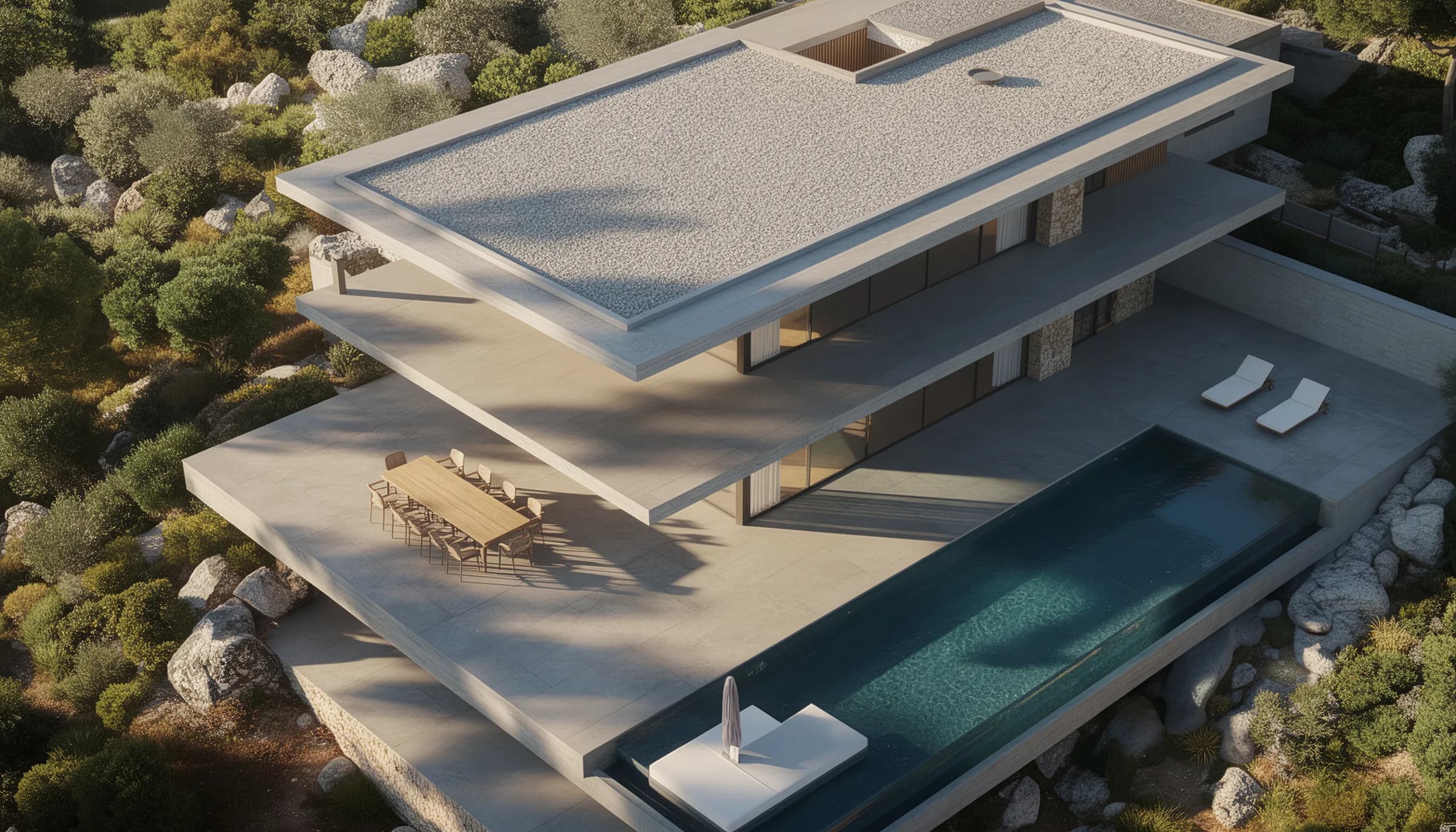 Villa Petra — piscina infinita
